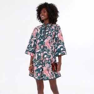 Tuckernuck X Cameran Eubanks Wimberly Pink & Navy Magnolia Chintz Indre Dress